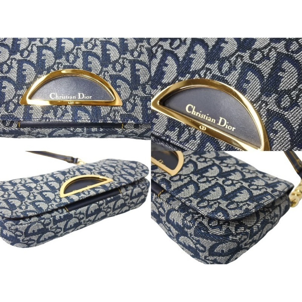 Christian Dior Marispearl Shoulder Bag Navy Blue Logo Canvas - Picture 5 of 8